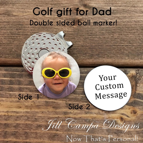 BEST GIFT EVER, Golf Marker, Ball Marker, photo ball marker, photo golf ball marker, gift for dad, father's day gift, best father's day gift
