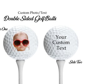 PHOTO golf ball - custom photo golf balls - custom saying - personalized golf balls - your photo golf balls, set of 3 custom golf balls