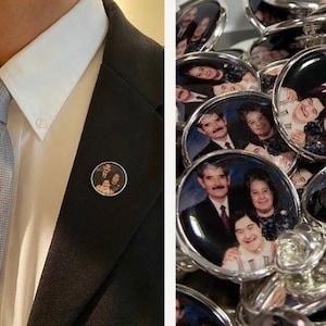 Custom Photo Memorial Pin, Funeral Lapel Pin, Bulk Order