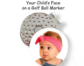 Personalized Photo Golf Ball Marker & Hat Clip Set – Golfer Gift