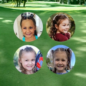 PHOTO Golf Ball Markers set of 4 DIFFERENT Photo Markers Gifts for Dad Personalized Gifts for Golfers Your Picture on a Golf Marker image 1