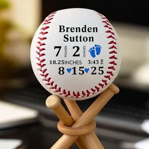Personalized Baseball Birth Announcement, Personalized Baby Announcement, Baby Boy Gift, Baby Girl Gift, new baby gifts, custom baseball