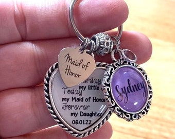 Maid of Honor gift - Daughter is Maid of Honor - from Bride to Daughter- From Mother to Daughter, maid of honor, matron of honor, bridesmaid