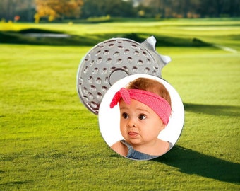Custom Photo Golf Ball Marker & Hat Clip Set, Golf Gift for Man, Gift for Golfer, Gift for Husband, Gift for Grandpa, Holiday Golf Gift
