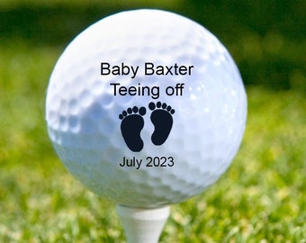 Custom Pregnancy Announcement golf balls, Baby On the Way, Golf Ball Pregnancy Reveal Ideas