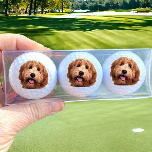 Unique Dog Face Golf Balls: Playful Canine Designs for Dog Lovers and Golf Enthusiasts - Perfect Gift for Pet Owners and Golfers