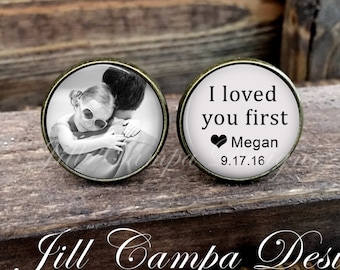 FATHER of the BRIDE - Father of the Bride Cufflinks - Custom Photo Cuff Links - Wedding Cufflinks - Cuff Links - Father of the bride gift