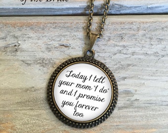 4 Daughter of the bride pendants antique silver tone M397