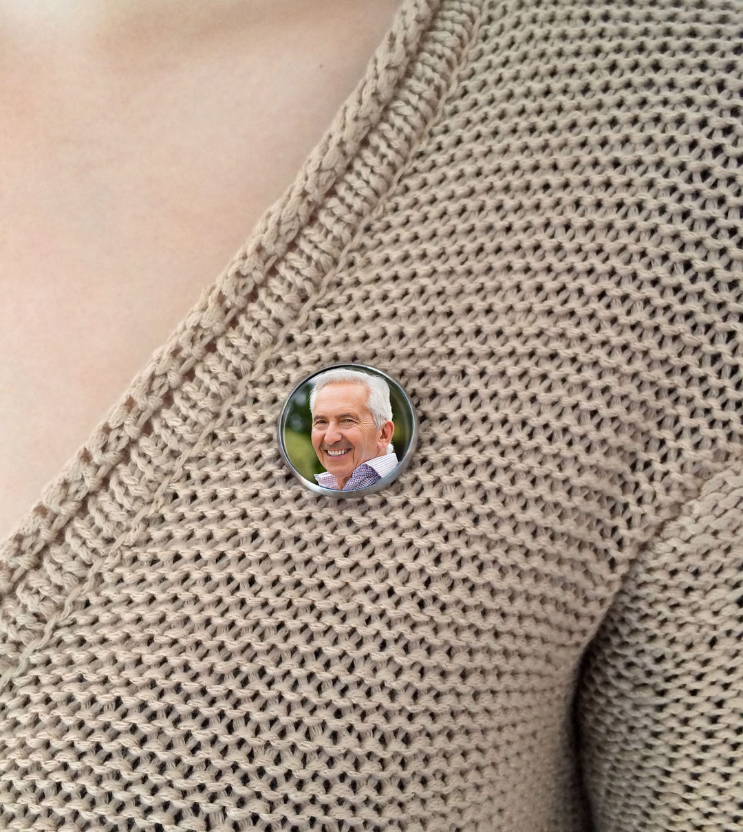 Bulk Order Memorial Pins, Quantity Discount Photo Lapel Pins for