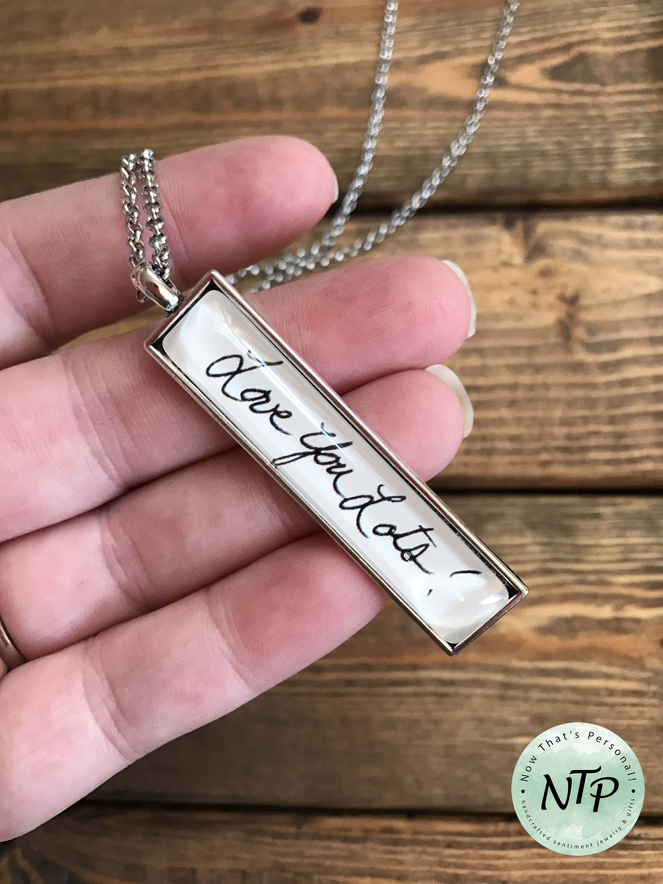 Handwriting Necklace Memorial Signature 