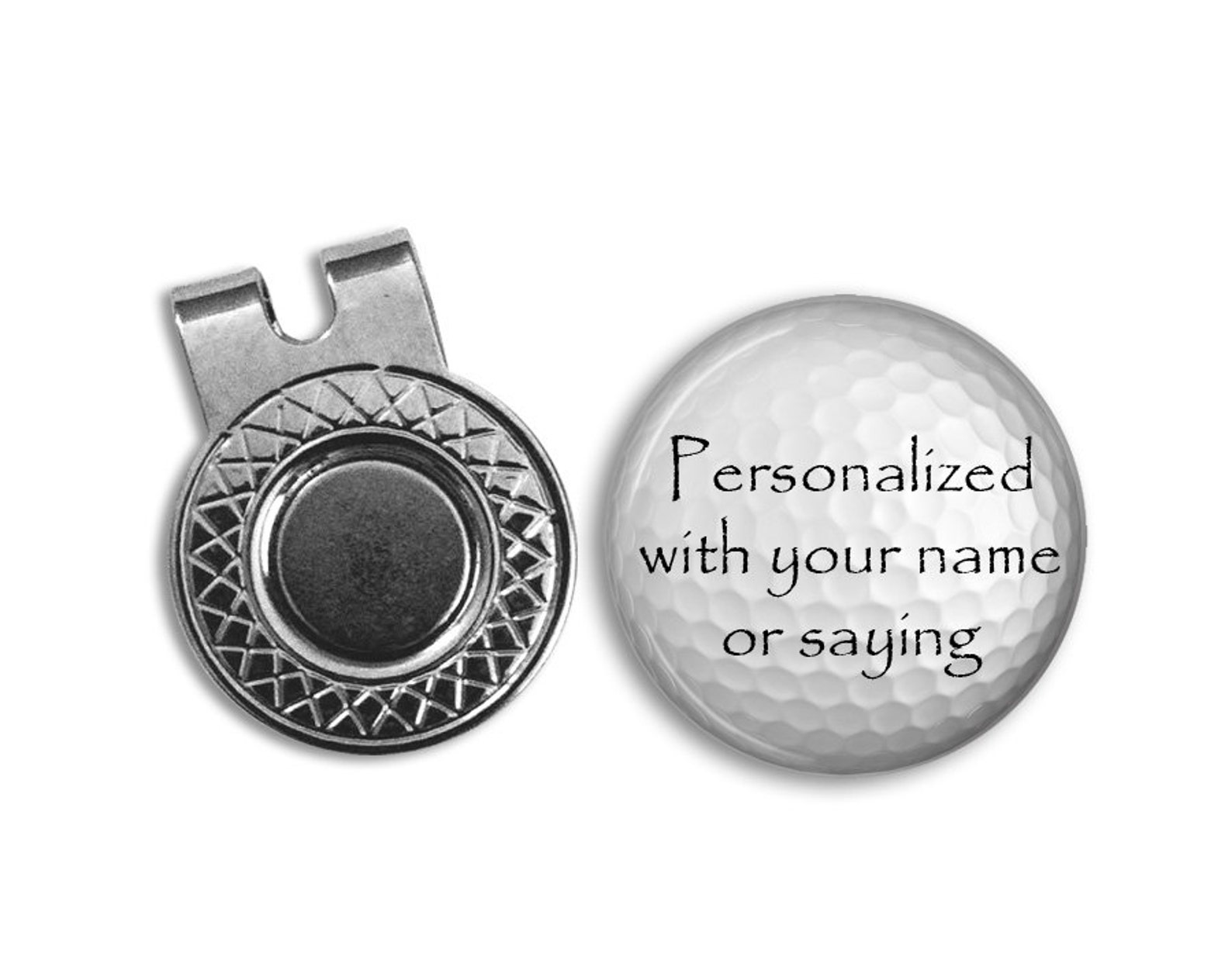 Personalized Magnetic Golf Ball Marker Hat Clip Set Golf Etsy