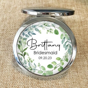 Personalized Bridesmaid Compact Mirror, Bridesmaid Gifts, Bridesmaid Gift Mirror, Bridesmaid Proposal Gift, Bridesmaid Gift For Her
