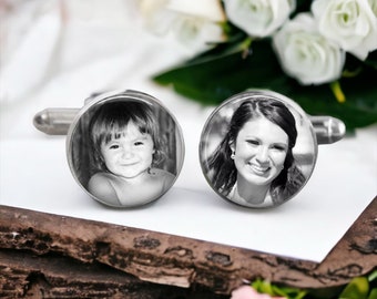 Personalized Father of the Bride Cuff Links | Custom Photo Keepsake Gift