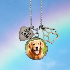 Dog Memorial Necklace, Loss of Dog memorial Jewelry, Dog loss gifts, Pet memorial necklace, necklace, Pet sympathy, photo necklace gift