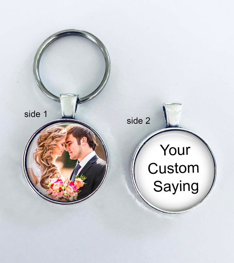 personalized photo keychain double sided