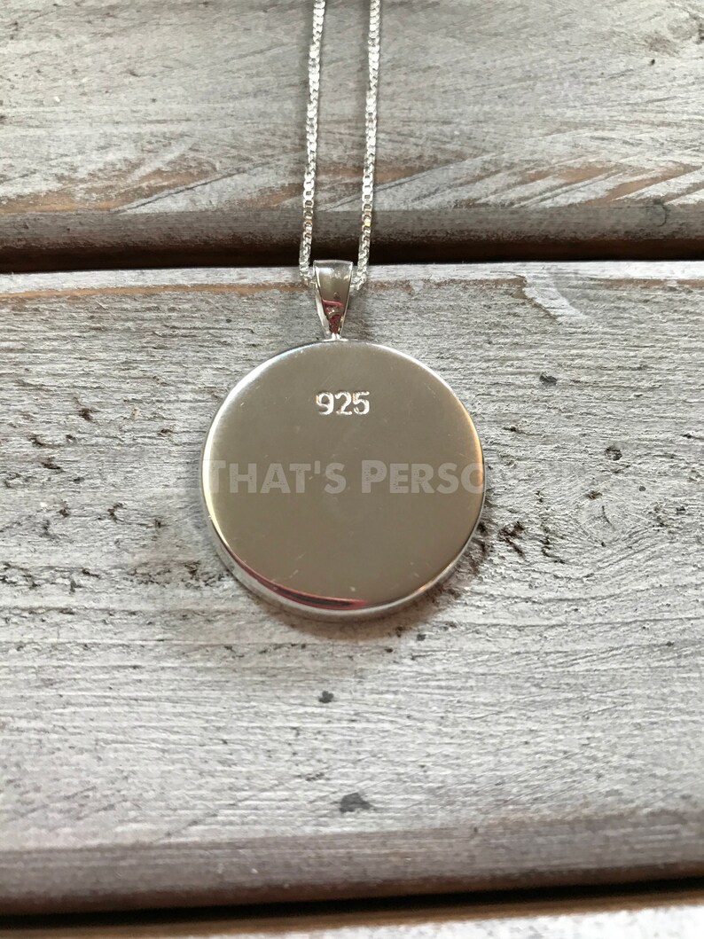 Photo Pendant Necklace STERLING SILVER 1 Inch Pendant Etsy
