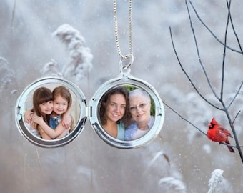 Photo Locket - a beautiful gift for her, photos inserted for you into the locket, gift for Mom, Grandma