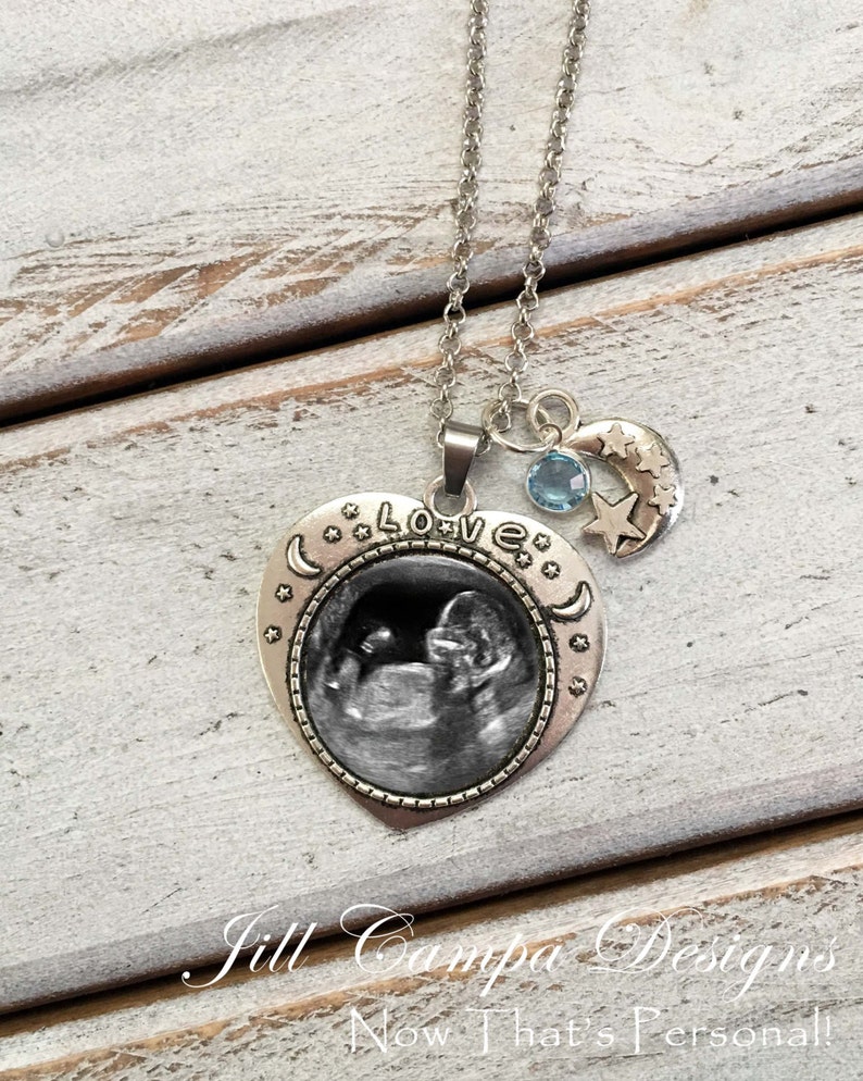 BABY SHOWER GIFT Sonogram Necklace Gift for Mommy to Be Etsy
