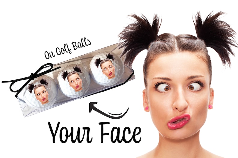 FACE GOLF BALLS Your Face on a Golf Ball Set of 3 Custom Etsy