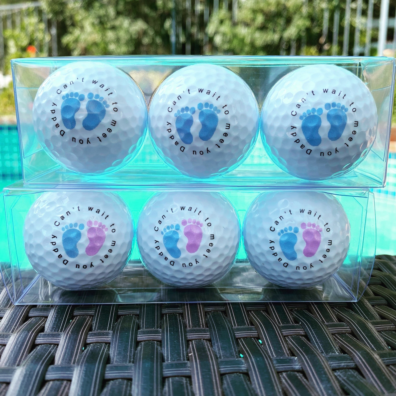 Pregnancy Announcement Golf Balls can't Wait to Etsy