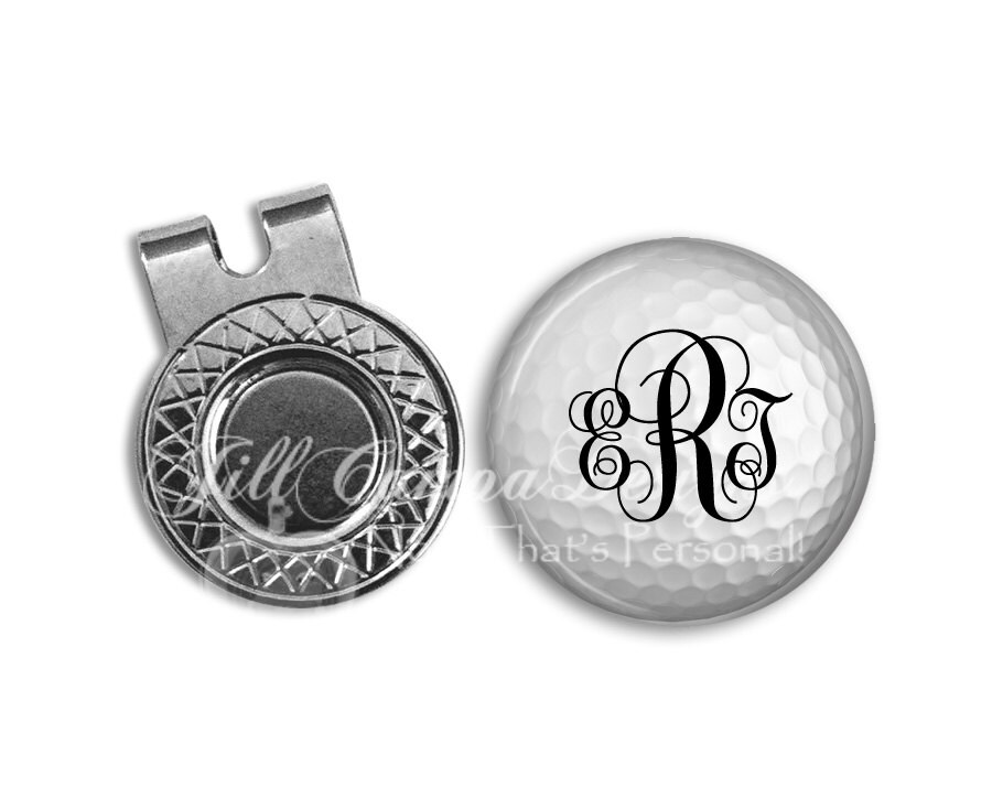 Monogram Golf Ball Marker Golf Ball Marker and Hat Etsy