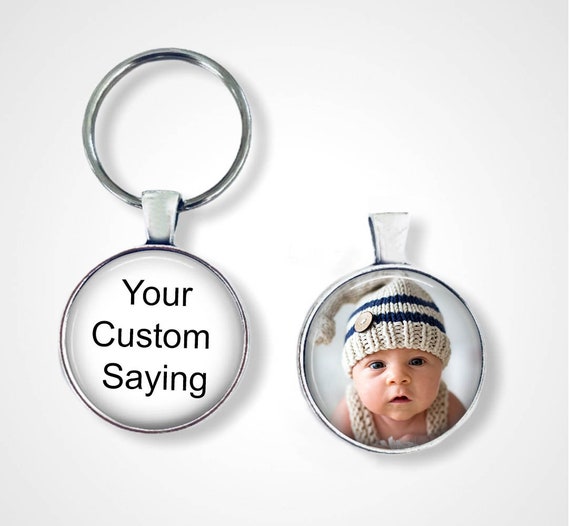 Personalized picture keychains shop for him