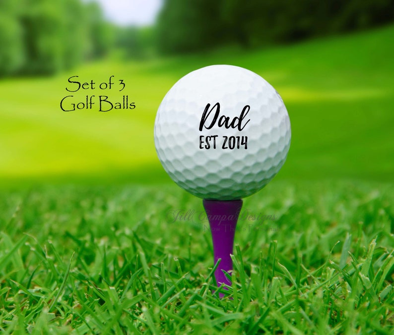 GRANDPA GOLF BALLS Grandpa Golf Gift Grandpa Est Golf Balls Etsy