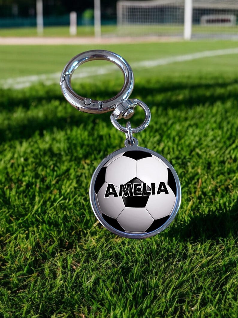 PERSONALIZED SOCCER BALL Keychain - Custom Soccer Keychain for Bags ...