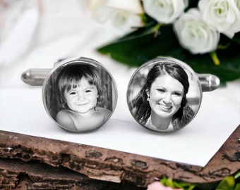 Father of the bride - Father of the bride gift - PHOTO Cufflinks - Photo Cuff Links - Wedding Cufflinks - cufflinks for father of the bride