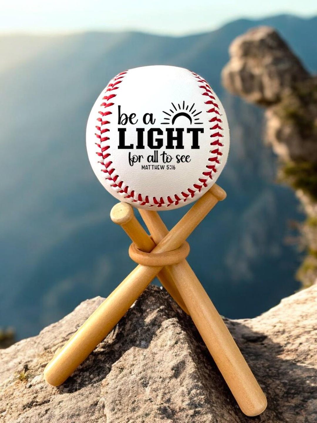 Be a Light for All to See Baseball - Matthew 5:16 Christian Baseball ...