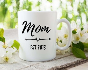 MOM MUG, mom coffee mug, mom est mug, Mother's Day mug, Mother's Day gift, mug for mom, gift for mom for mother's day, Mothers Day 2021, mug