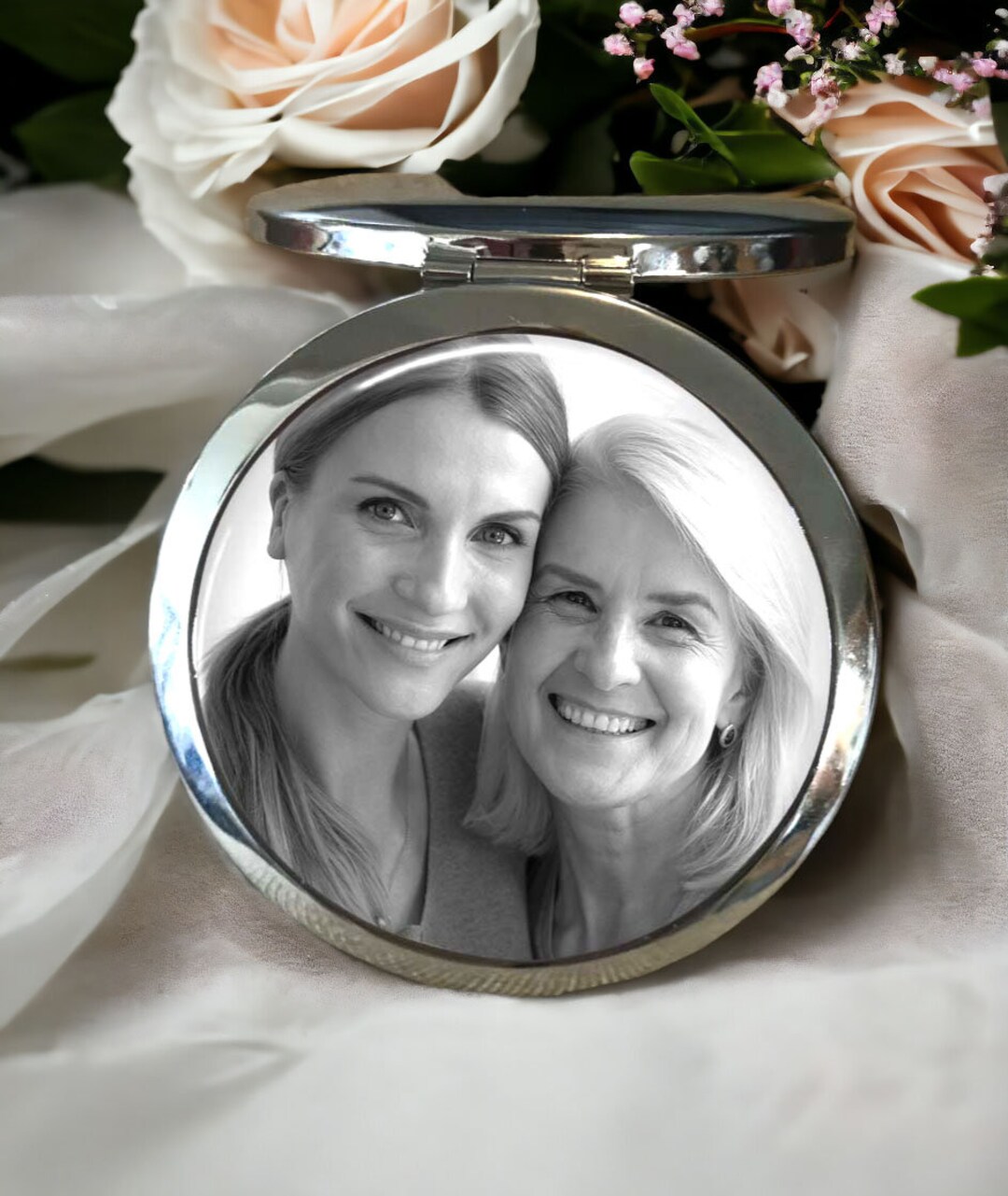 Personalized Photo Compact Mirror With Engraving Option Custom Gift for ...