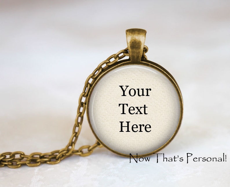 custom word jewelry custom quote necklace custom necklace custom jewelry Design your own necklace LARGE 30mm CUSTOM TEXT