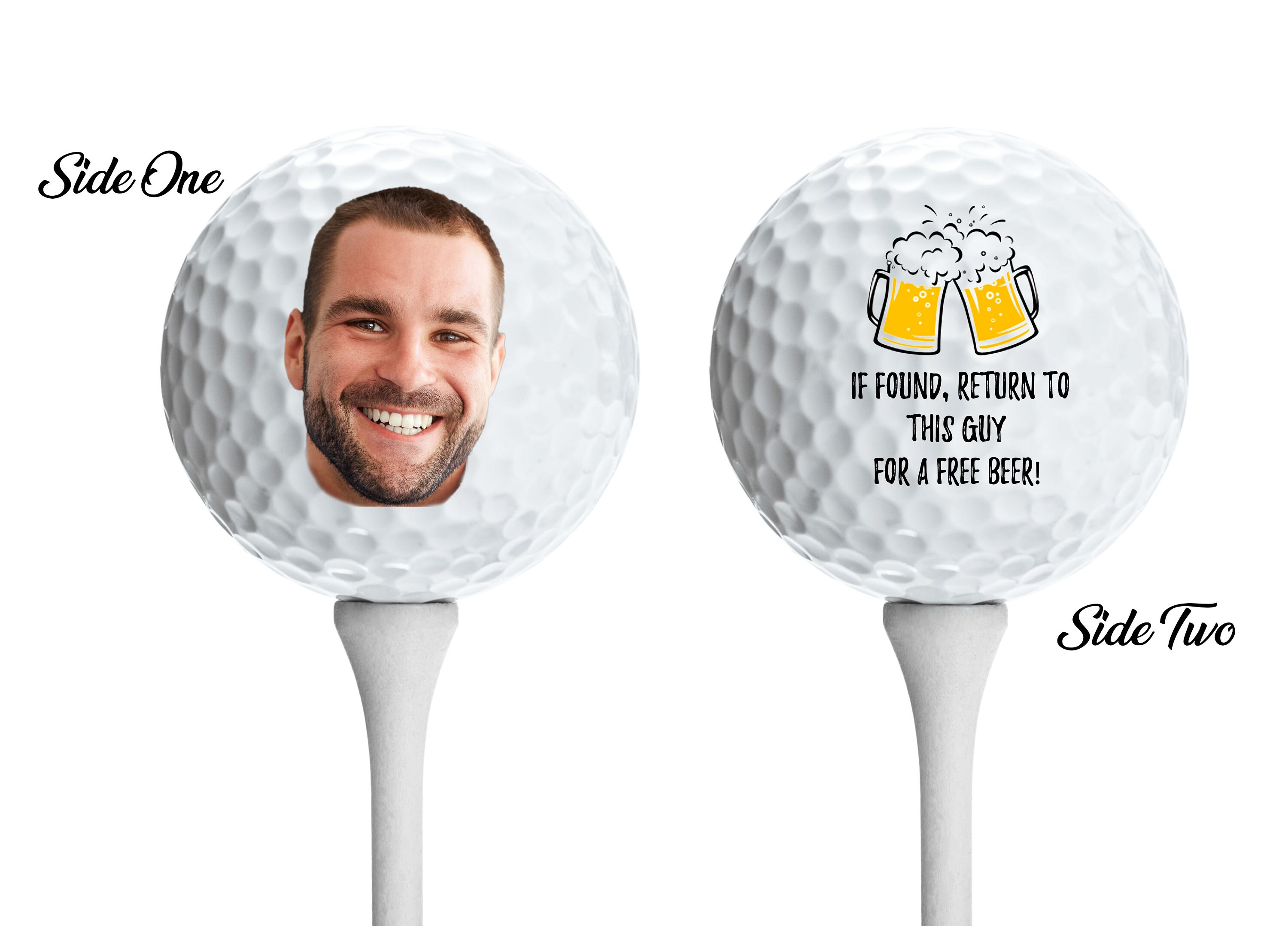  Personalized Golf Balls, Funny Text Golf Ball, Gag