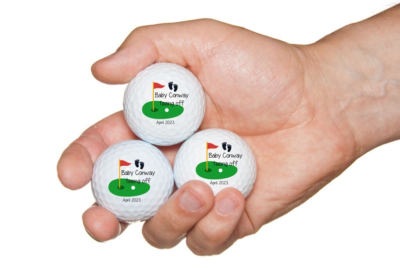 Custom Pregnancy Announcement golf balls, Baby On the Way, Golf Ball Pregnancy Reveal Ideas, baby announcement image 3