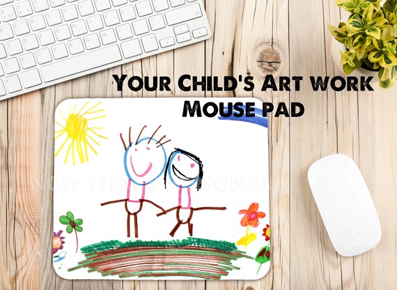 Mother S Day Gift Child S Artwork Mouse Pad Custom Etsy