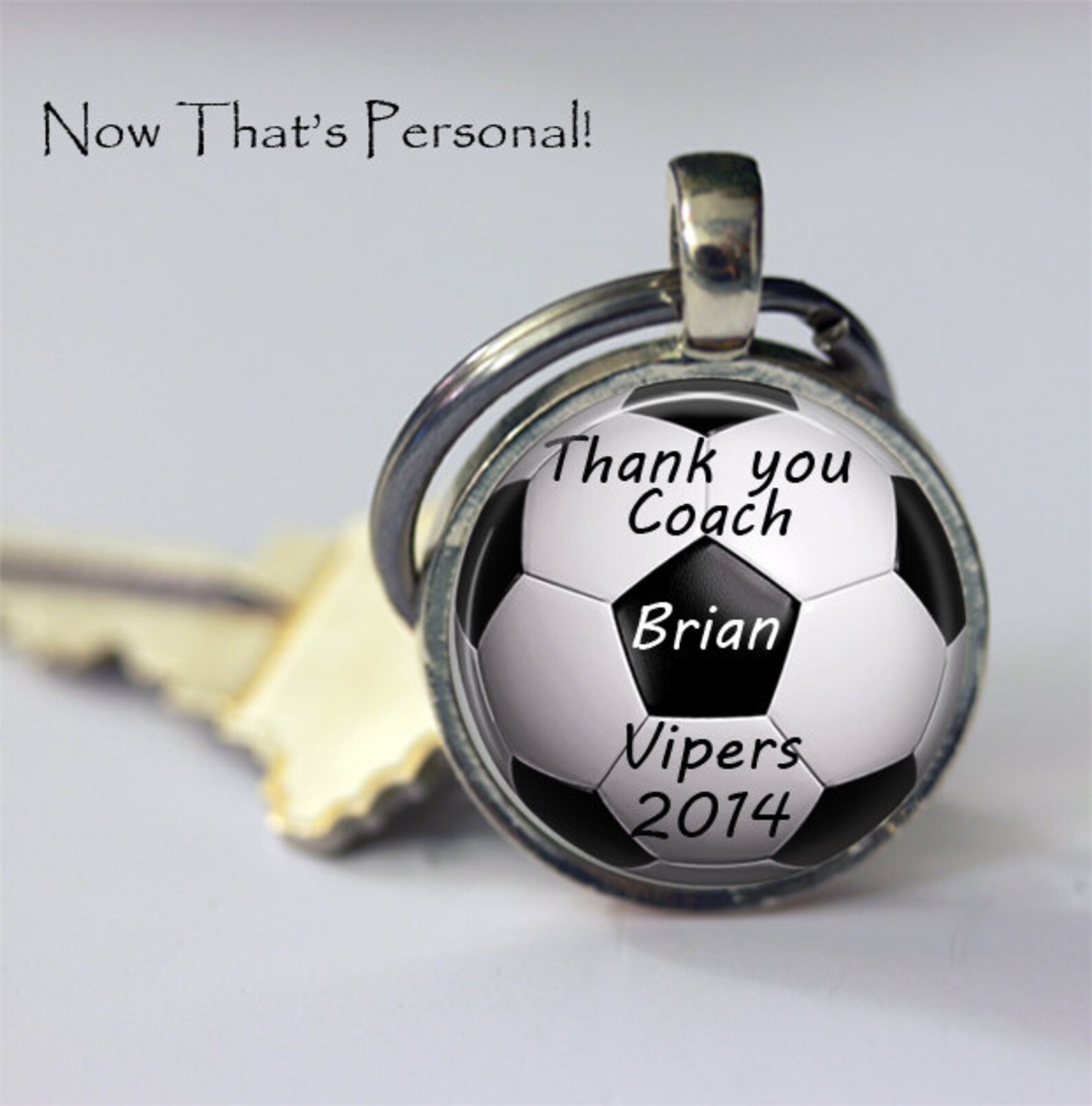 Custom SOCCER Keychain Thank You Coach Personalized With Etsy