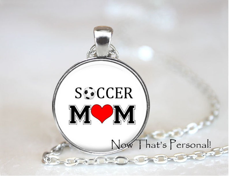 Soccer Mom pendant handcrafted pendant necklace sports jewelry soccer mom
