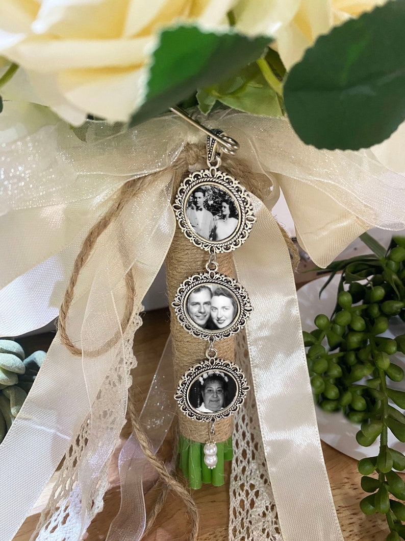 Photo Wedding Bouquet Charms bridal bouquet charms Photo wedding bouquet charm Bridal Charms memorial Bridal Bouquet Charms image 3