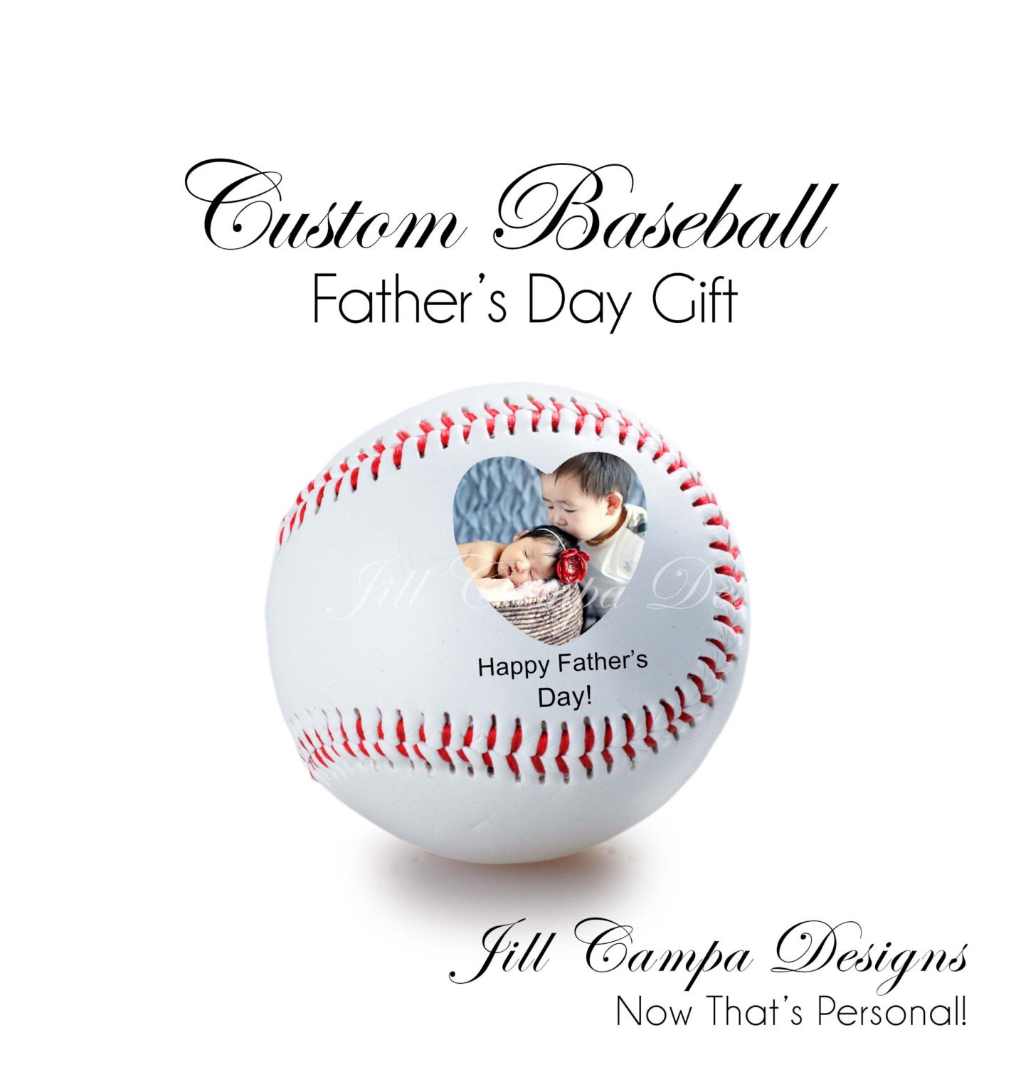 Personalized Baseball FATHER'S DAY GIFT your photo on a Etsy