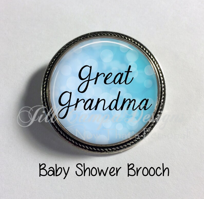 Great Grandma-to-be Baby- Gender Reveal Baby Shower Brooch Great Grandma Brooch Baby Shower BABY SHOWER BROOCH