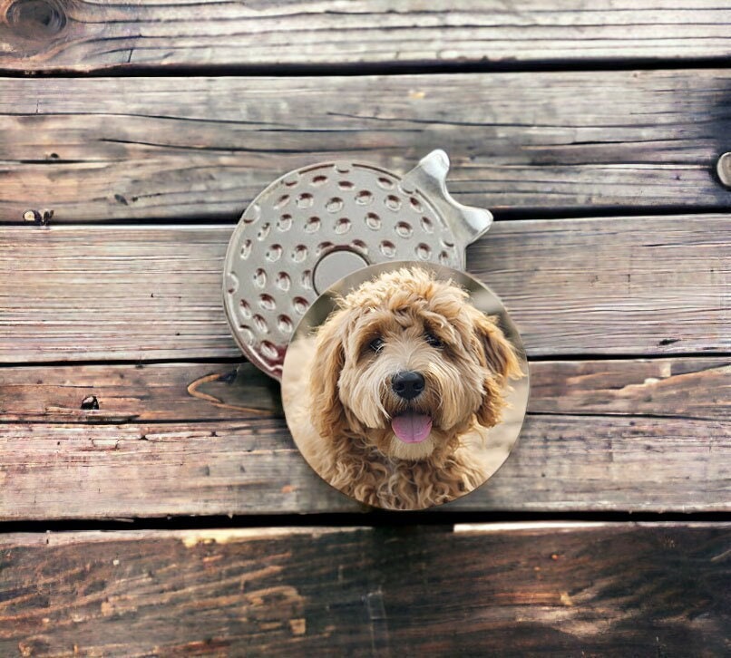 Personalized Dog Photo Golf Ball Marker & Hat Clip – Custom Golf Gift for Dog Lovers, Fathers Day Gift, Gift for Him
