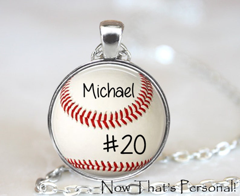 CUSTOM BASEBALL PENDANT Custom Baseball Necklace Your Etsy