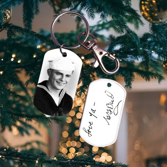 Custom Handwriting Keychain Handwriting Keychain Memorial - Etsy