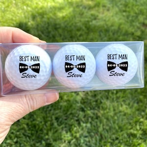 Personalized Best Man Gift - Custom Golf Balls Set for Groomsmen - Wedding Party Gift Ideas