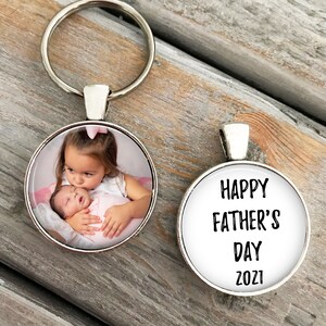 Personalized Father's Day gift, photo key chain, best gift ever for my dad image 1