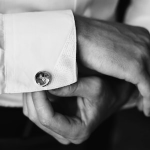 Father of the Bride Gift from Bride, custom photo cufflinks, wedding day cuff links, gift ideas for Dads, first look gift