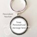 CUSTOM TEXT KEYCHAIN Custom Quote Keychain Personalized Message Custom ...