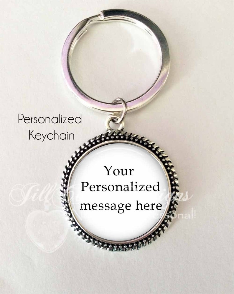 CUSTOM TEXT KEYCHAIN Custom Quote Keychain Personalized Etsy