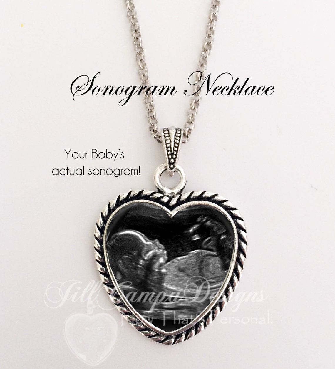 Sonogram necklace for mom Clearance